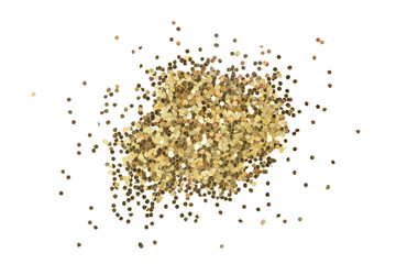 Gold glitter dot texture isolated. Abstract background.