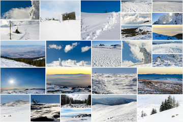 Collage of winter photos