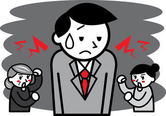 嫁姑問題にうんざりするサラリーマン