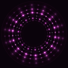 Abstract violet round frame