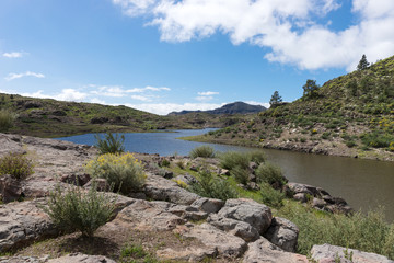 Obraz premium Reservoir in Gran Canaria, named Cueva de las Ninas