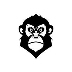 monkey and gorilla logo vector illustrations object