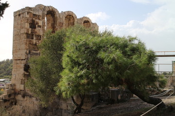 Obraz premium Ruins in Acropolis, Athens, Greece
