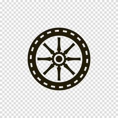 Fototapeta premium car wheel vector icon