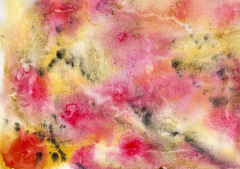 paint, color background, watercolor, abstract painting color texture, yellow, red, pink