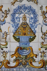 Ceramic tiles from Talavera, Virgen de Prado,
