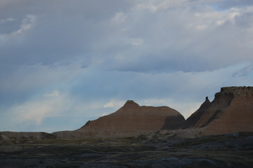 Sandstone and Clouds make it a cold day on the Badlands