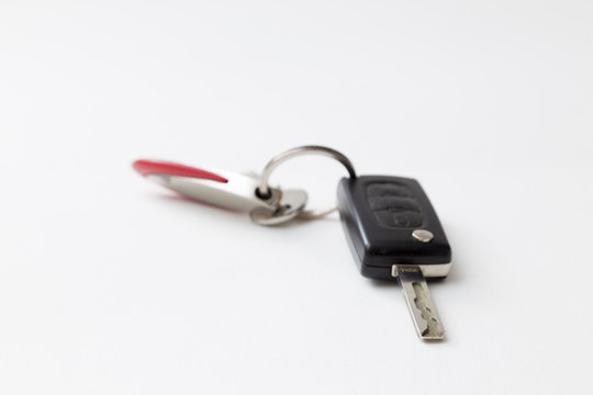car key on white background