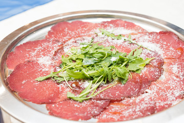Bresaola, rucola, e parmiggiano