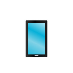 Tablet gadget with glossy blue screen vector