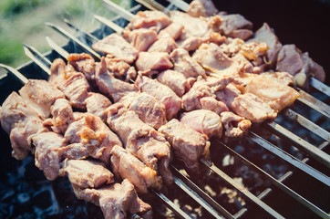 Kebab in the open air