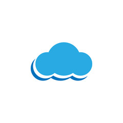 Clean blue cloud template vector