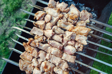 Kebab in the open air