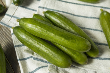 Raw Green Organic Persian Cucumbers