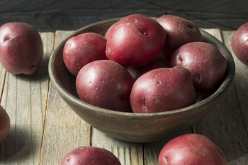 Raw Red Organic Potatoes