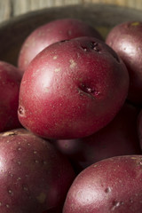 Raw Red Organic Potatoes