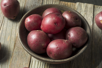 Raw Red Organic Potatoes