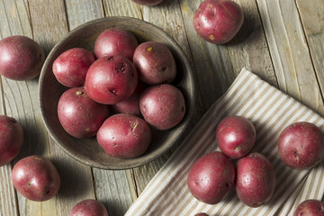 Raw Red Organic Potatoes