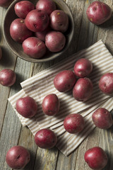 Raw Red Organic Potatoes