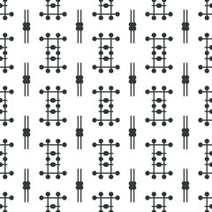 Seamless geometric pattern with lines and roundels, polka dot. Fabric print. Seamless background 