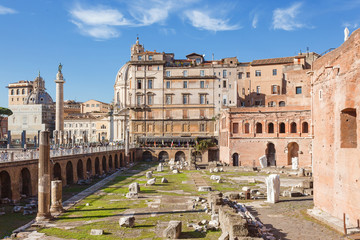 Fototapeta na wymiar Trajan Forum in Rome