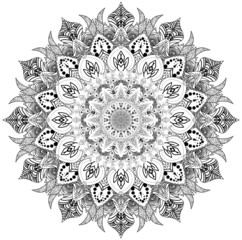 mandal black ornament