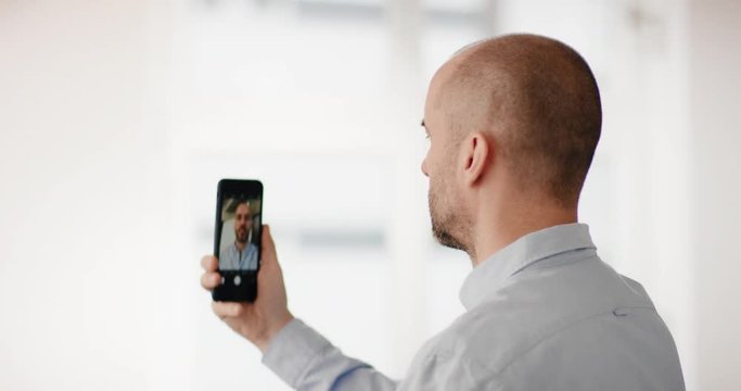 Man using Face Unlock