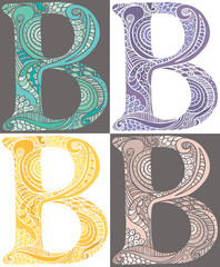 Illustrated letter B