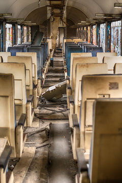 Abandoned and destroyed trains
