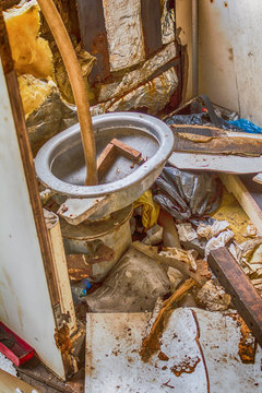 Abandoned and destroyed trains