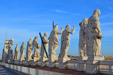 view on the roof of St. Peter's Cathedral, Rome
