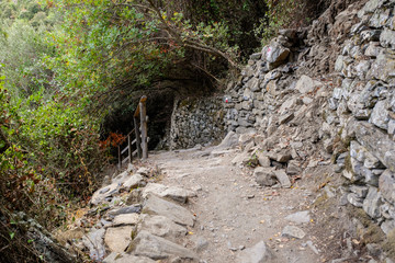 Vernazza - Corniglia Path in Cinque Terre National Park, Liguria, Italy.