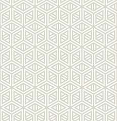 Vector seamless texture. Modern geometric background. Repeated pattern with hexagonal tiles.