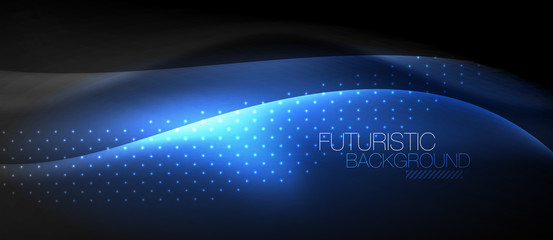 Shiny color smooth elegant neon wave