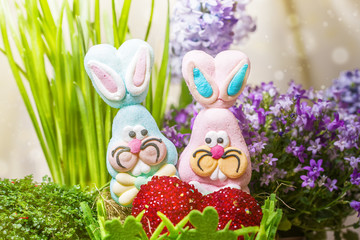 toys rabbit with a big red heart