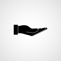 Flat of the hand. Vector icon