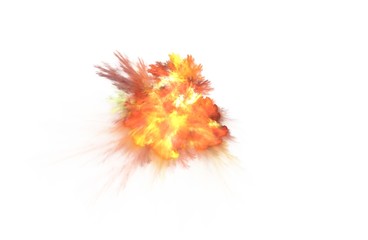 fractal illustration of combustion on white