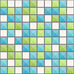 3D pyramids. Seamless vector pattern background.