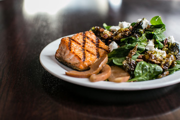 Grilled Salmon and Salad