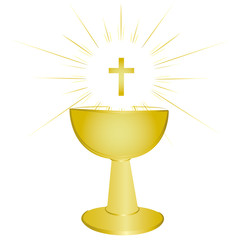 First communion symbol for a nice invitation design.