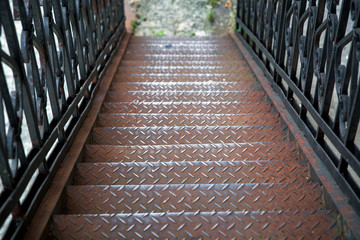 Obraz premium the metal fire escape.