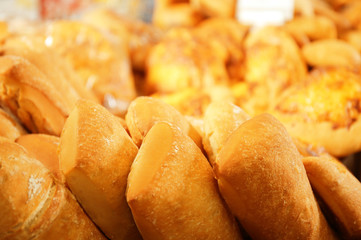 Tasty fresh baked bread, closeup