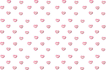 A heart made of marshmallows on a white background.