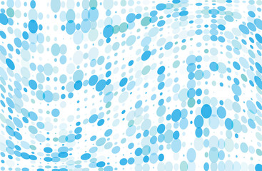 Wavy dotted pattern with circles, dots, point small and large scale.  Grunge halftone background. Digital gradient.