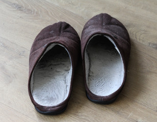 pair of wool slippers