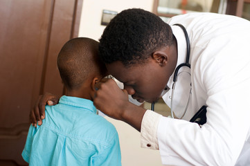 doctor and his patient in his clinic.