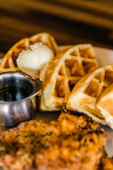 chicken and waffles