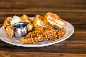 chicken and waffles