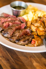 steak and eggs