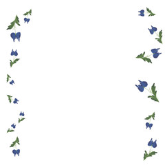 Obraz premium Festive Background with Colorful flowers. Feminine Pattern for Postcard, Print, Banner or Poster. Small Pretty roses For Party Decoration, Wedding, Birthday or Anniversary Invitation. 